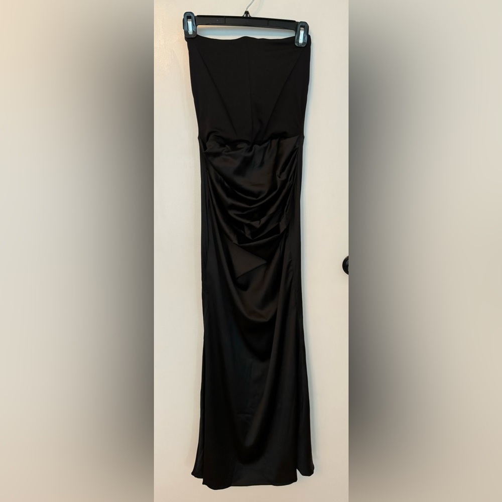 NEW never worn black corset dress with silk bottom